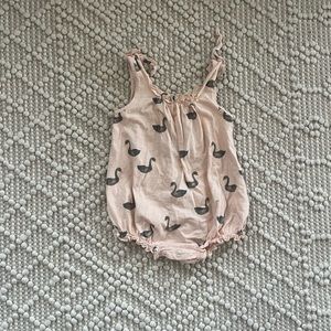 Rylee + Cru swan romper 18-24 months